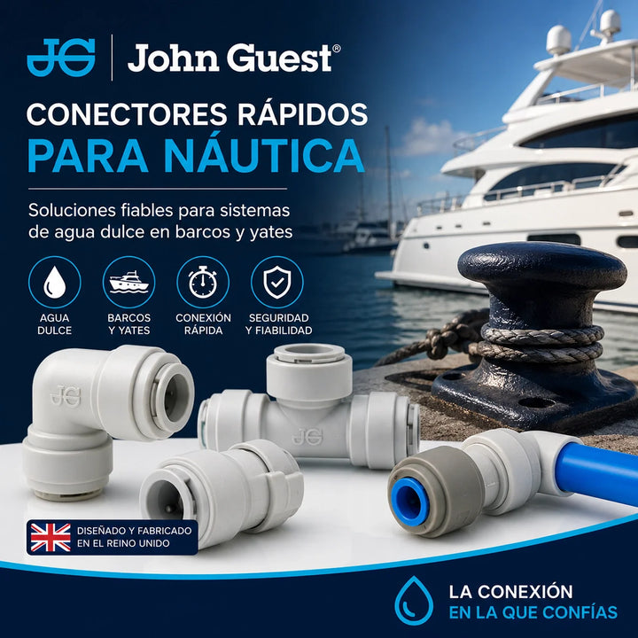 Conectores rápidos John Guest para náutica, barcos, yates, agua dulce y bolardos portuarios - install Beer