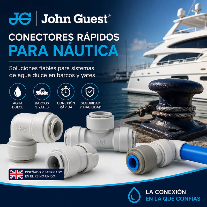 Conectores rápidos John Guest para náutica, barcos, yates, agua dulce y bolardos portuarios - install Beer