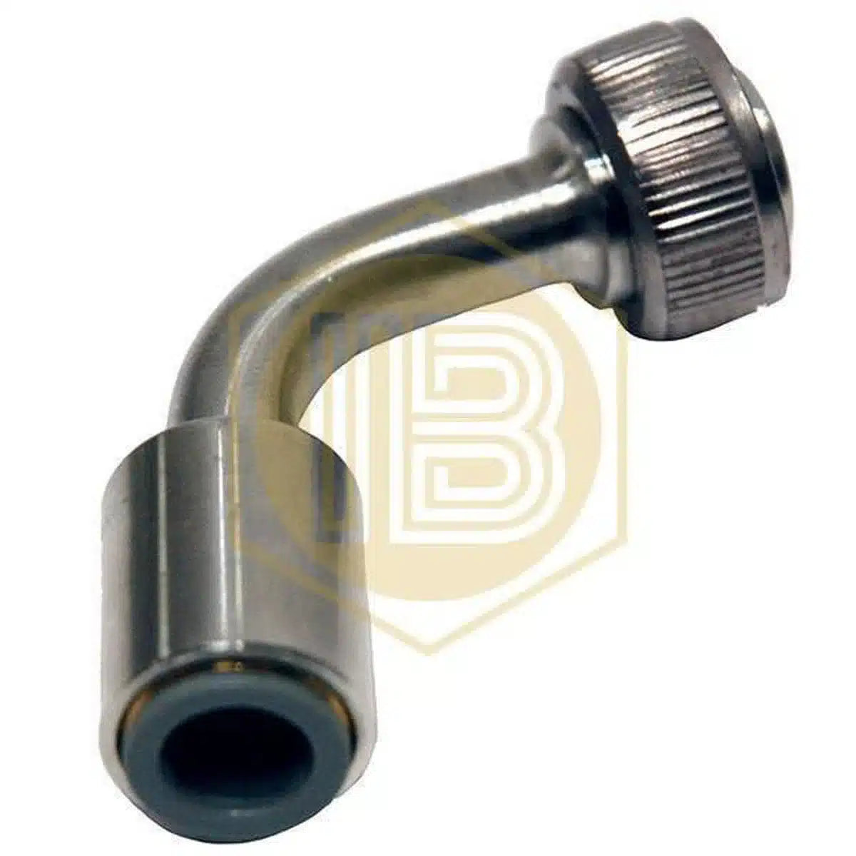 Adaptador de cabezal metálico curvo para tubo de cerveza 3/8 x Rosca BSP-Install Beer