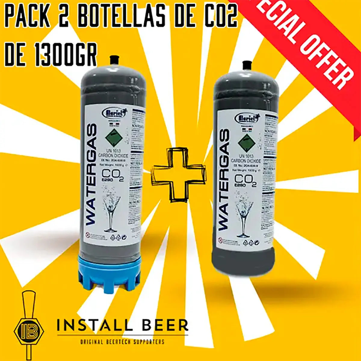 ▶️ Botella de Gas CO2 de 1300gr Dispensar – Install Beer
