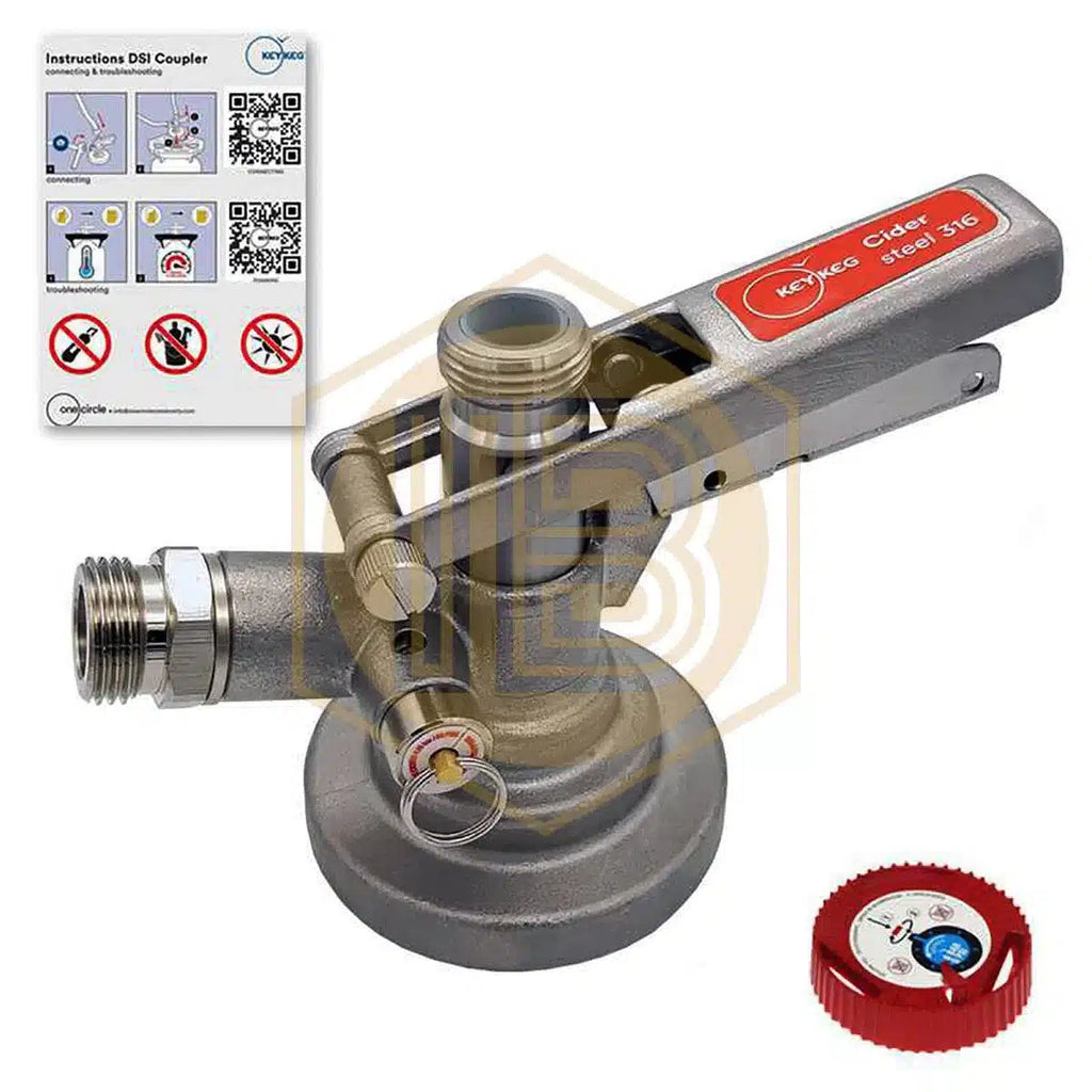 Cabezal KeyKeg DSI de acero inoxidable-Install Beer