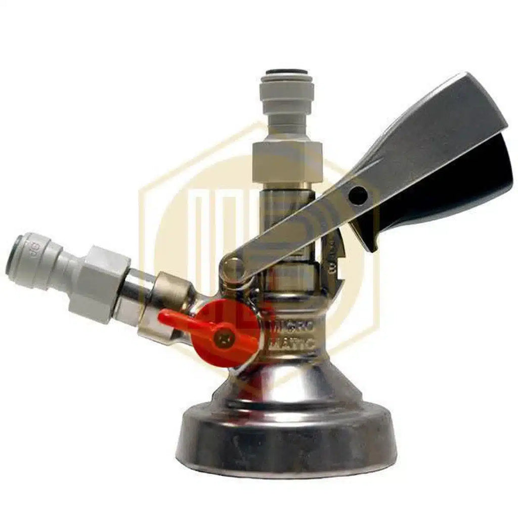 Coupler KeyKeg Micro Matic con salida John Guest 3/8 y palanca ergonómica - Install Beer
