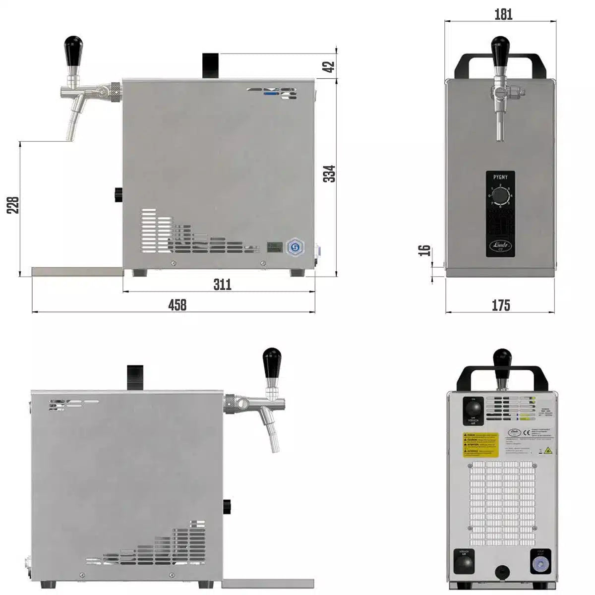 Dispensador portátil Pygmy 25-Install Beer