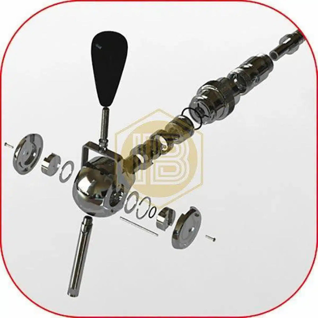 Grifo Alpha cromado con compensador L55-Install Beer