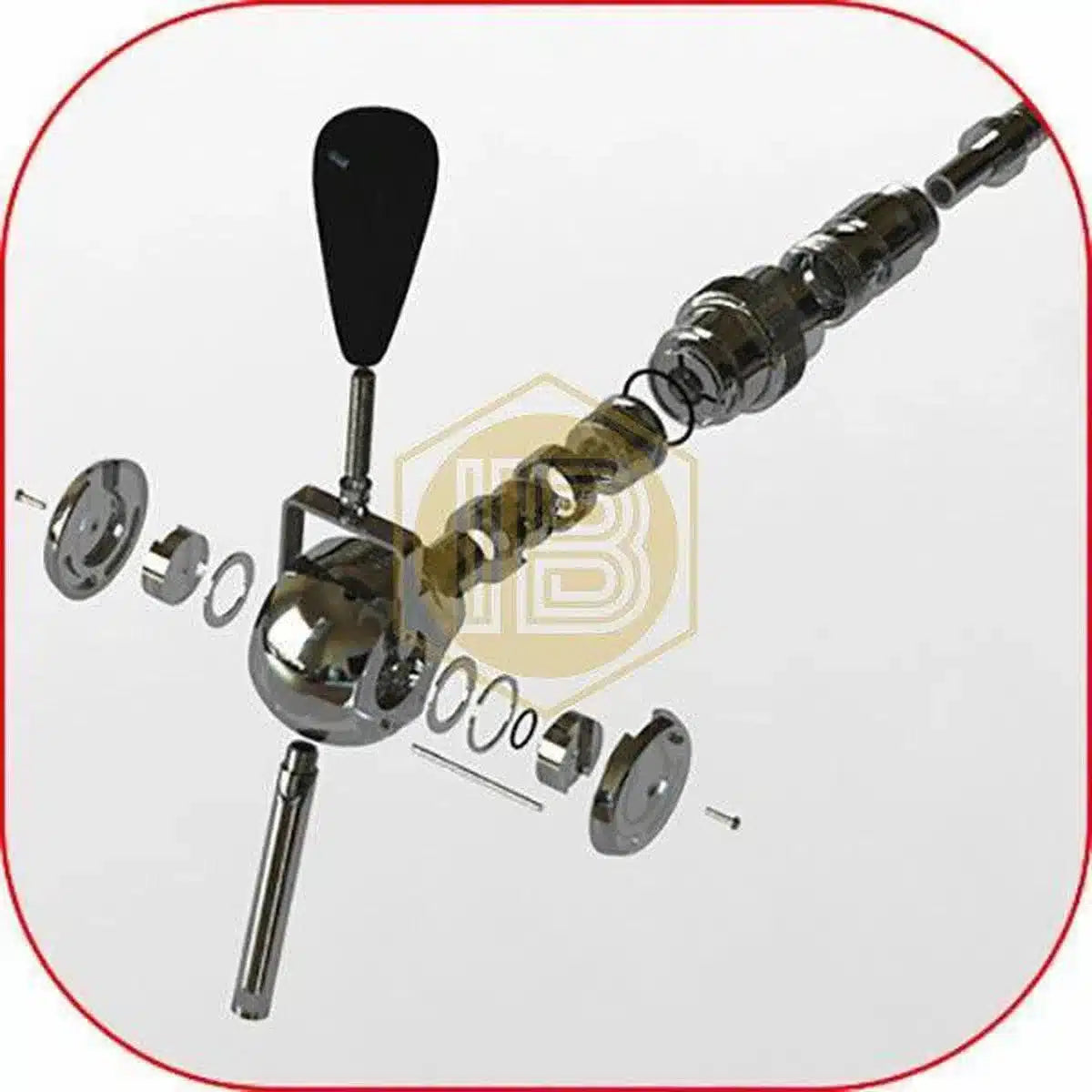 Grifo Alpha cromado con compensador L55-Install Beer