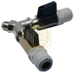 Llave de paso doble de manorreductor con John Guest 3/8"-Install Beer