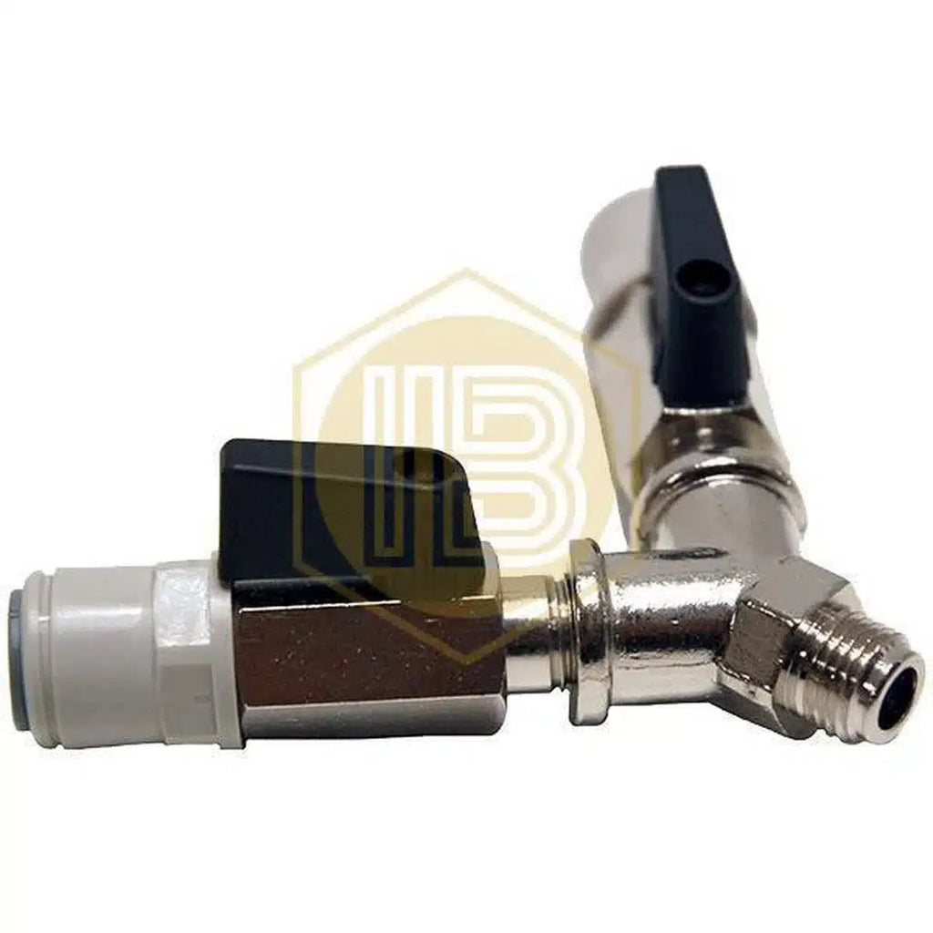 Llave de paso doble de manorreductor con John Guest 3/8"-Install Beer