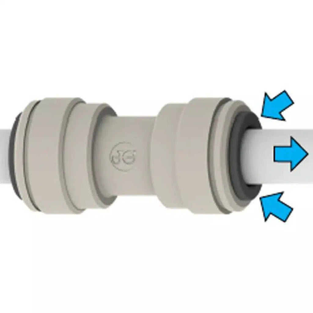 Llave de paso doble de manorreductor con John Guest 3/8"-Install Beer