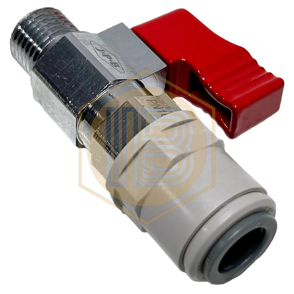 Absperrhahn für Druckminderer mit Schnellkupplung 3/8"