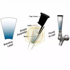 Pomo de grifo personalizado C150-Install Beer