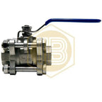 Válvula con bola de tres cuerpos de acero inoxidable-Install Beer