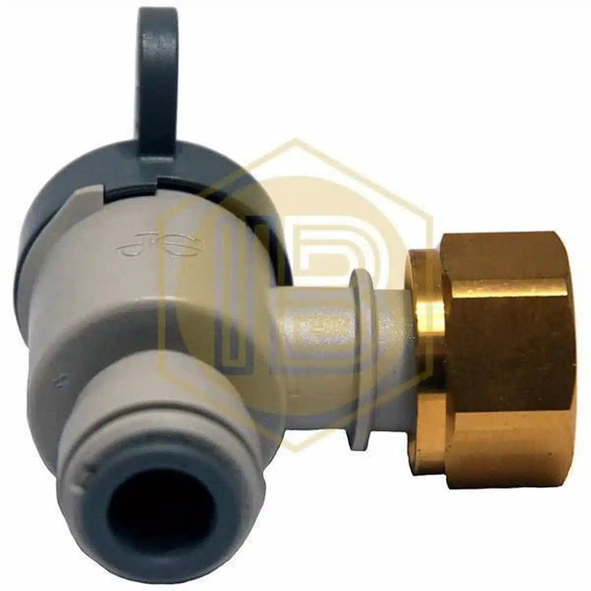 Válvula de corte en codo 3/8" - 1/2 rosca latón BSP-Install Beer