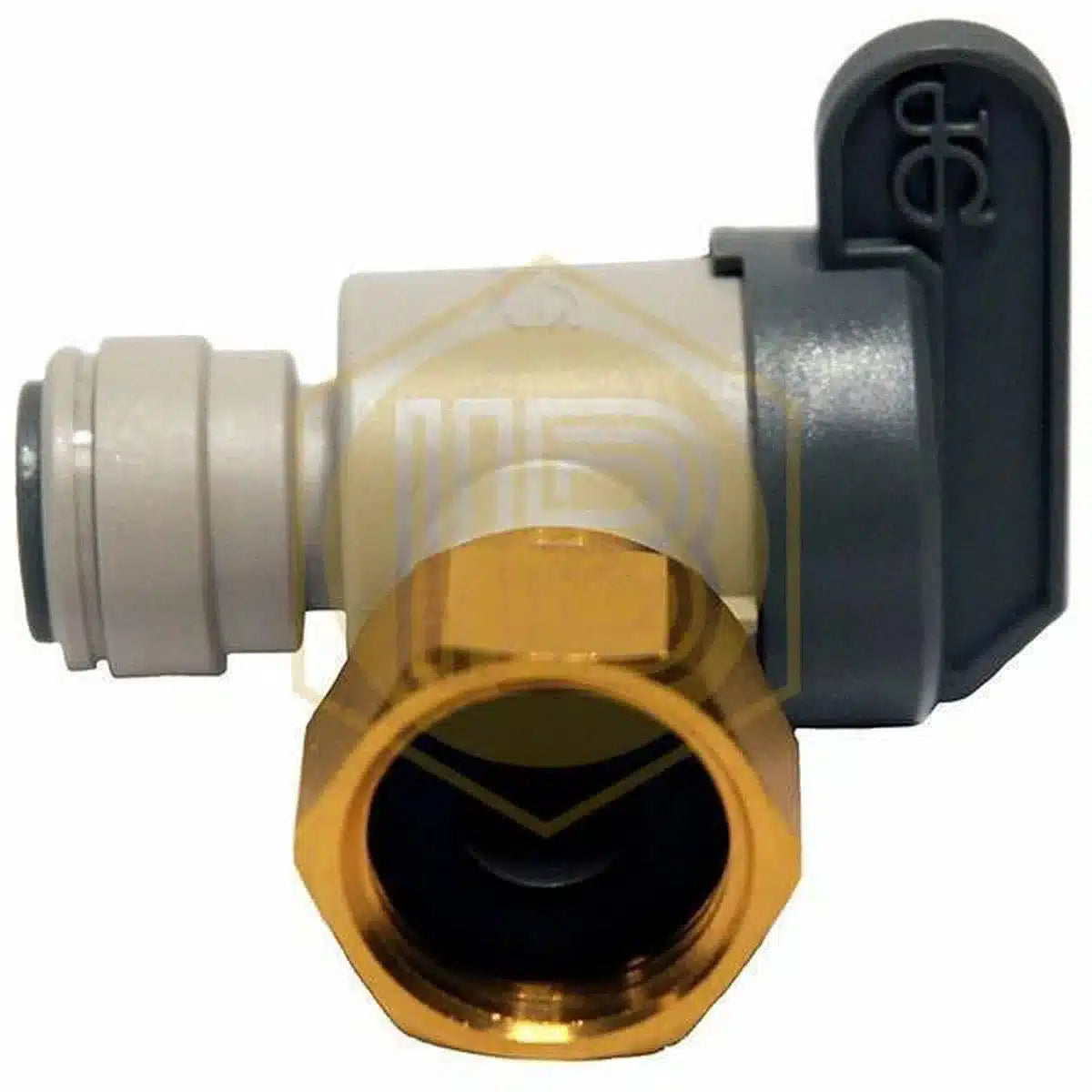 Válvula de corte en codo 3/8" - 1/2 rosca latón BSP-Install Beer