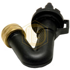 Vista posterior del adaptador de limpieza de botellas a presión IB0028 - Install Beer