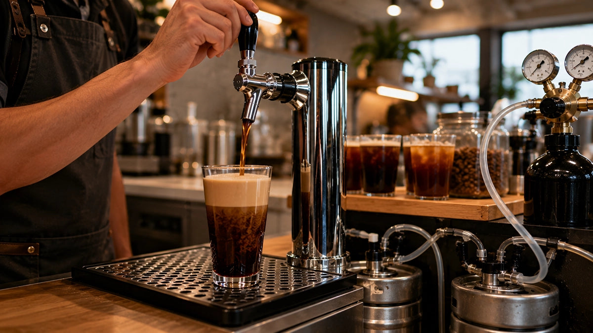 Dispensador de café nitro y cold brew por grifo