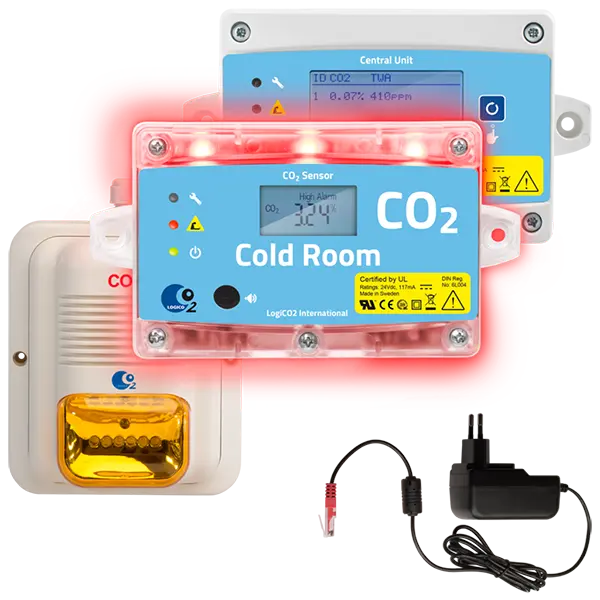 Conjunto de sensores de CO2 para cámaras frigoríficas LogiCO2 Mk90 - Install Beer