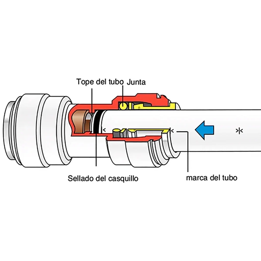 Metalen tapkopadapter voor 3/8‑bierslang x messing BSP‑schroefdraad