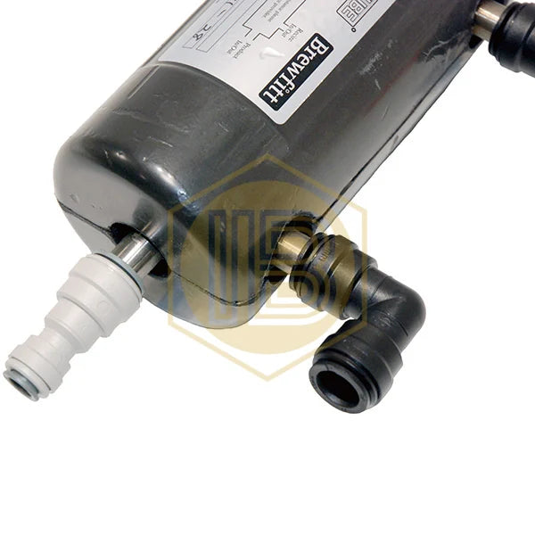 CoolTube singolo con raccordi John Guest IB0239, dettaglio del connettore - Install Beer