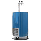 Dispensador Mektar azul cobalto con dos grifos para bebidas frías y sparkling - Install Beer