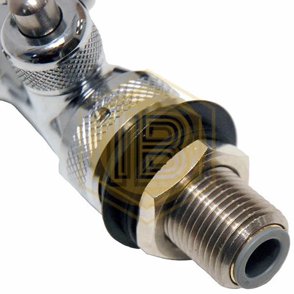 Stainless steel tap with flow compensator IB0325, thread detail - Install Beer