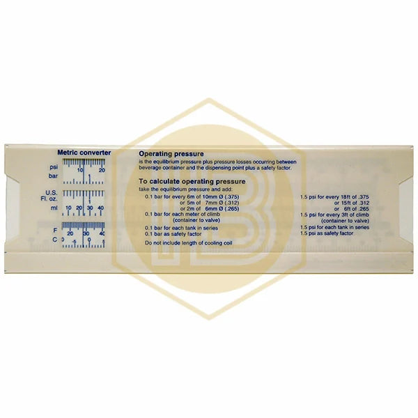 Guida al calcolo della carbonazione della birra IB0332, vista posteriore - Install Beer