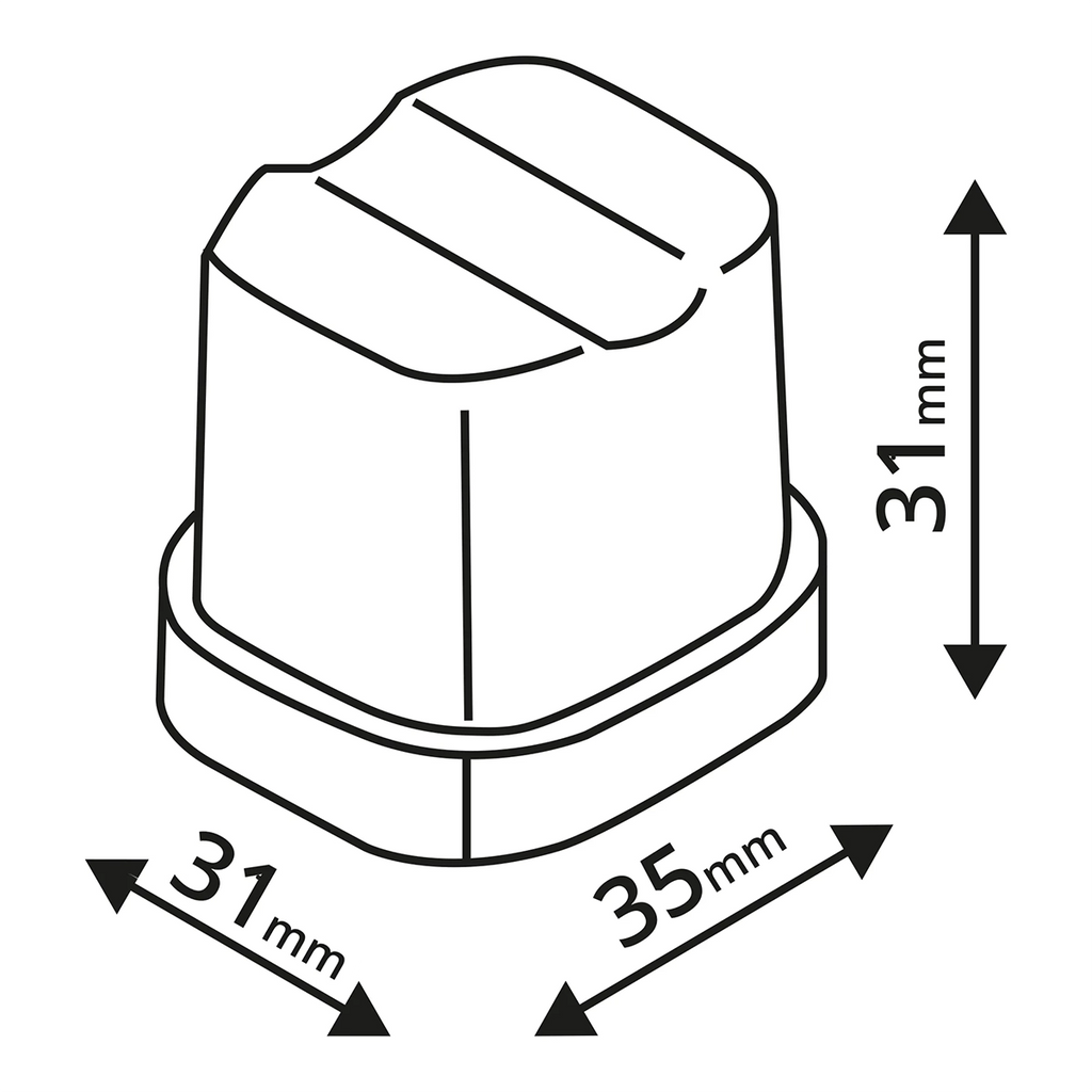 Dimensiones de cubito TEFCOLD 31 x 35 x 31 mm - Install Beer