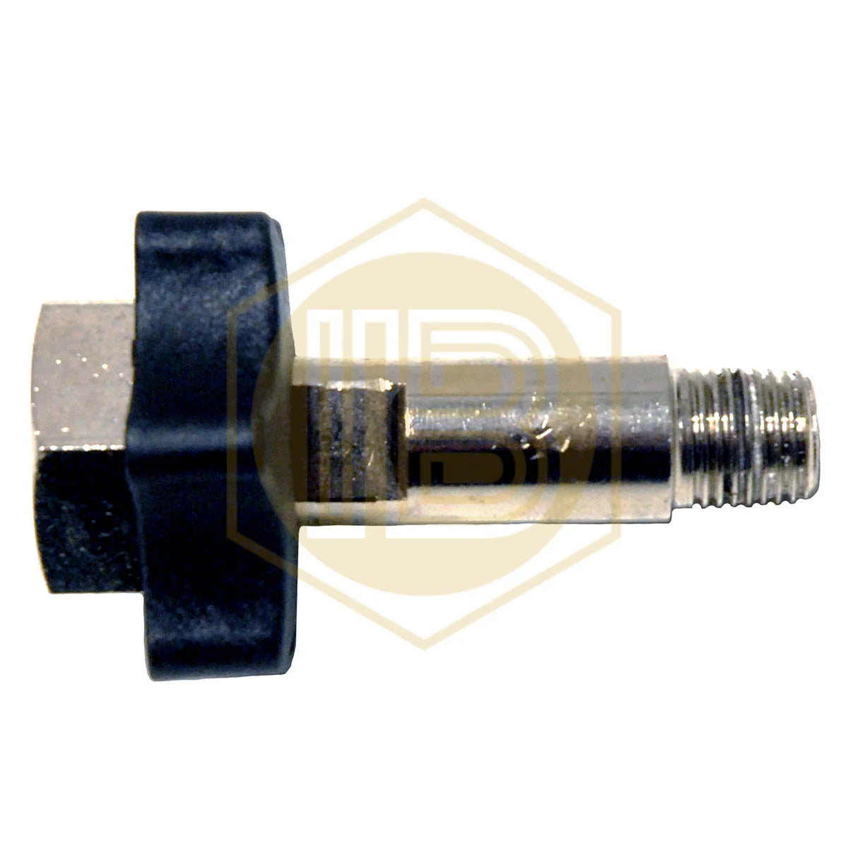 Metal connector with nut for pressure regulator IB0666, side view - Install Beer