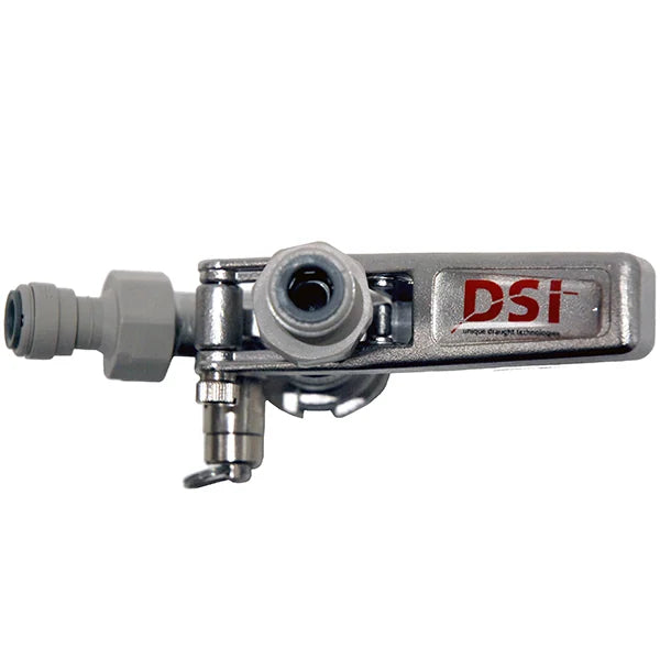 DSI-Zapfkopf Typ D mit Ventil IB0129, Draufsicht der Anschlüsse - Install Beer