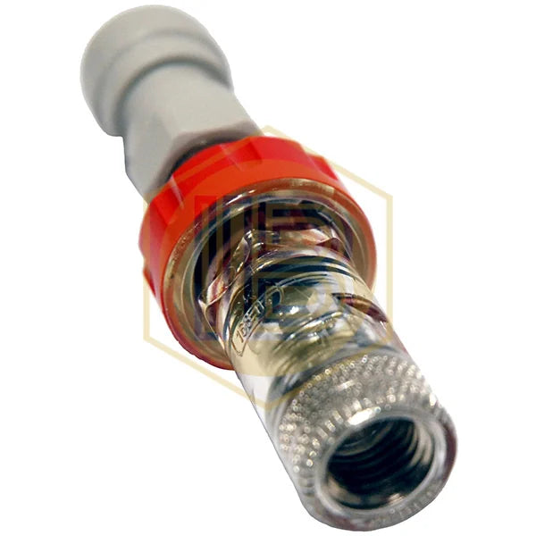 Antiretorn de gas per a capçal Pin-lock IB0074, vista obliqua amb connexió John Guest - Install Beer