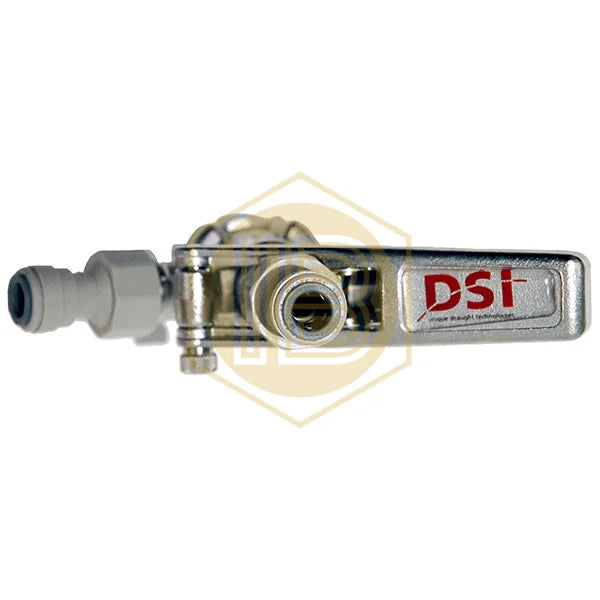 Tête de soutirage type U à deux ergots DSI IB0134, vue de dessus des raccords - Install Beer