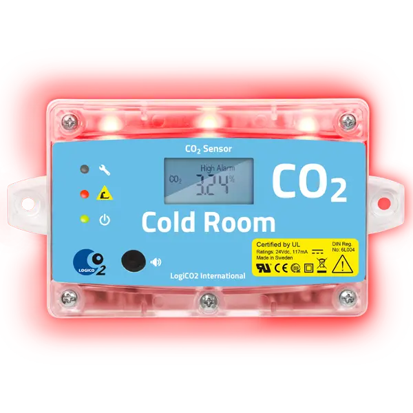 Unidad central sensor de CO2 para cámaras frigoríficas LogiCO2 Mk90 - Install Beer