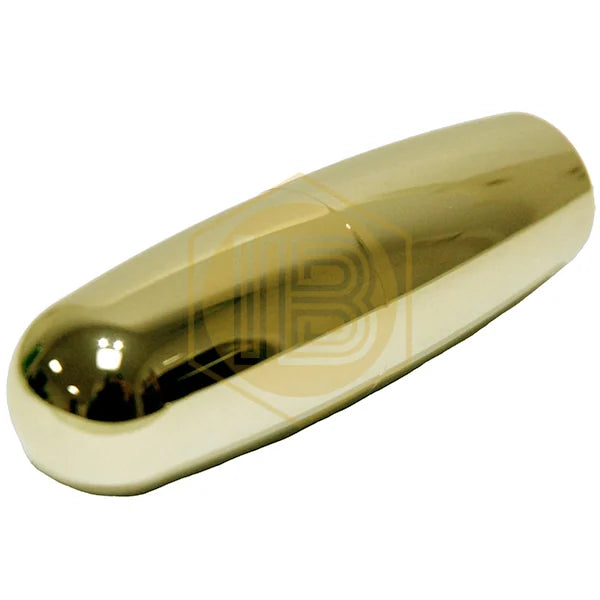 Gold cylindrical tap handle IB0448, angled view - Install Beer