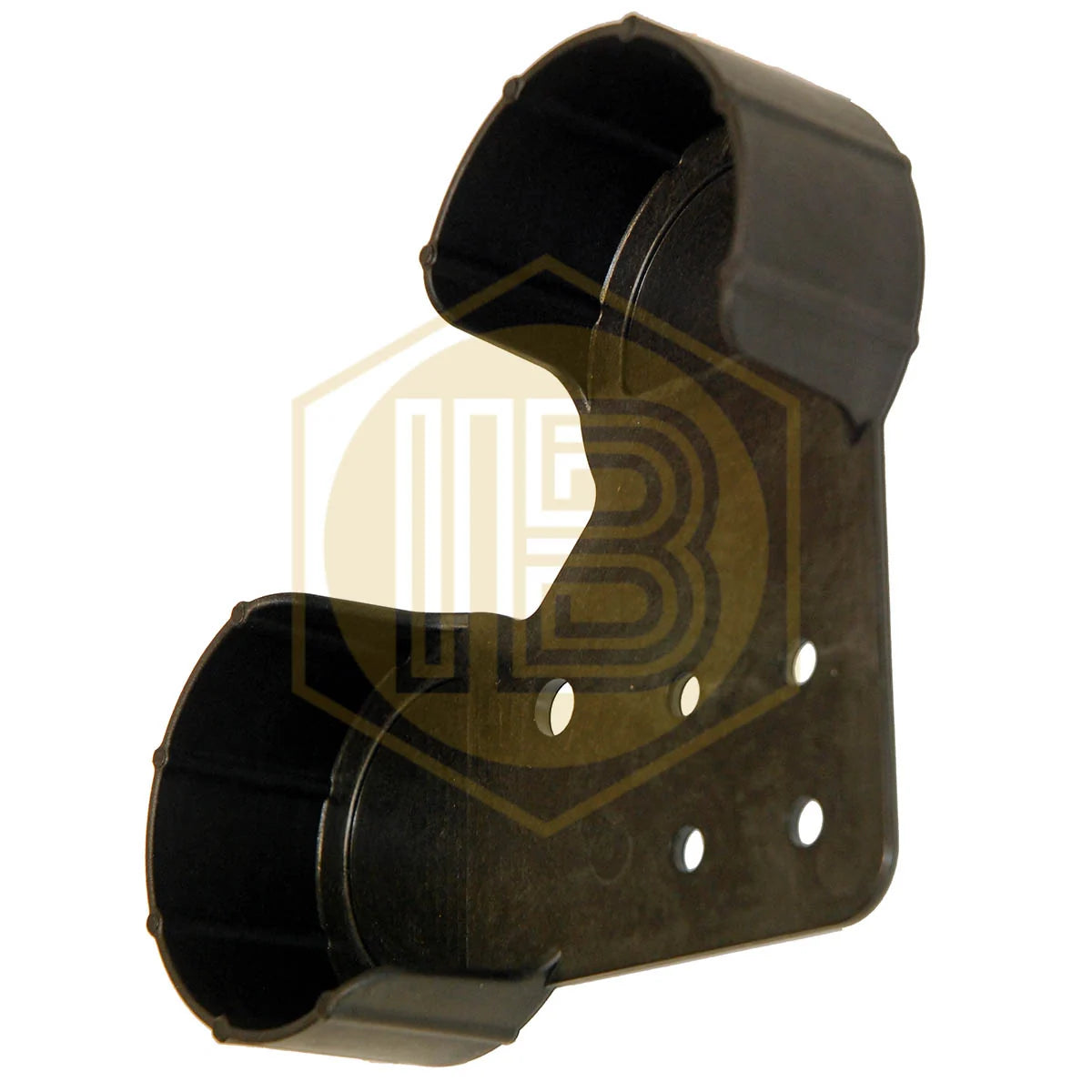 Double-L gauge guard for pressure regulator IB0664, angled view - Install Beer