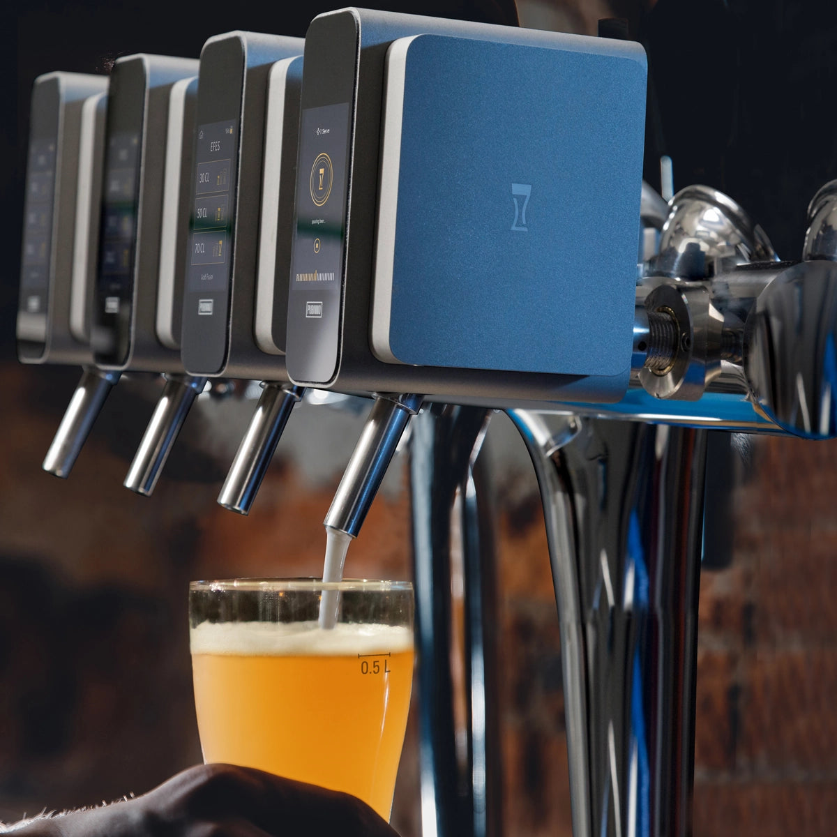 Pantalla táctil de Pubinno Smart Tap para servicio automático de cerveza - Install Beer