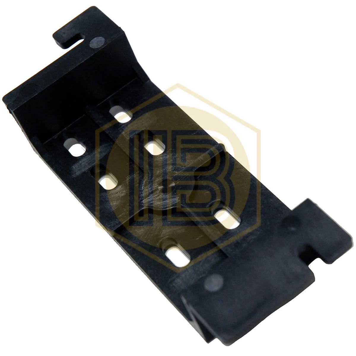 Double plastic wall bracket for pressure regulator IB0352, angled view - Install Beer