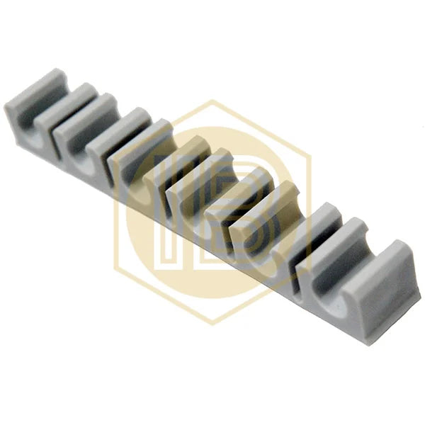 Wall-mounted tube holder, angled view - Install Beer