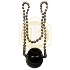 Black silicone tap plug with chain IB0684, front view - Install Beer