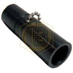Black silicone tap plug with chain IB0684, angled view - Install Beer